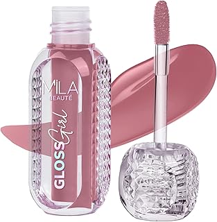 Gloss Girl Lip Gloss|Enriched With Mango Seed Butter & Hyaluronic Acid|Light Weight & Non-Sticky Formula|Gives Fuller-Lip Effect & Extra Hydration|High Shine Finish-That's Me, 2.8 Ml