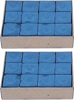 Drfeify Piscina de Billar, Punta Personalizada, Tiza 24 Partes de Alta Adhesión Noslip Seco Seco y Espacios Secado Billar Clase Alta Azul/Rojo