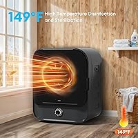 Vista 4 de TABU Secadora portátil de 2.6 pies cúbicos para lavandería, secadora de ropa portátil compacta de 110V con tambor de acero inoxidable y perilla