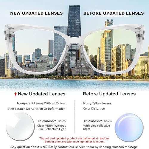 Miniatura 3 de MEETSUN Gafas de Bloqueo de Luz Azul para Mujeres, Filtro Anti Fatiga Visual, Rayos Azules, Lentes de Juego de Computadora de Tamaño Grande