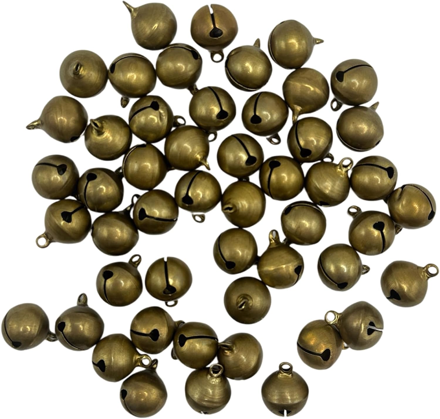50PCS Small Jingle Bells, Vintage Bronze Metal Craft Bells for DIY Crafts
