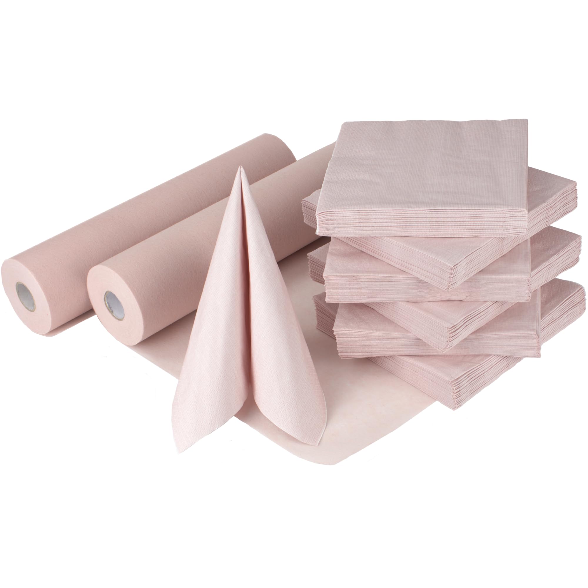 100%Mosel Tischdeko-Set – Dekorative Tischbänder & Servietten für Taufe, Kommunion, Konfirmation, Hochzeit & Geburtstag – Praktisches Dekoset für besondere Anlässe