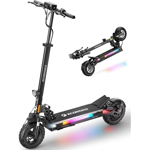 ECOROAD Electric Scooter for Adults, 1000W Peak Motor Up to 31 MPH, 40 Miles Long Range, 10" All-Terrain Tubeless Tires, Foldable Heavy Duty 330+ lbs E-Scooter with Accessories(Black)