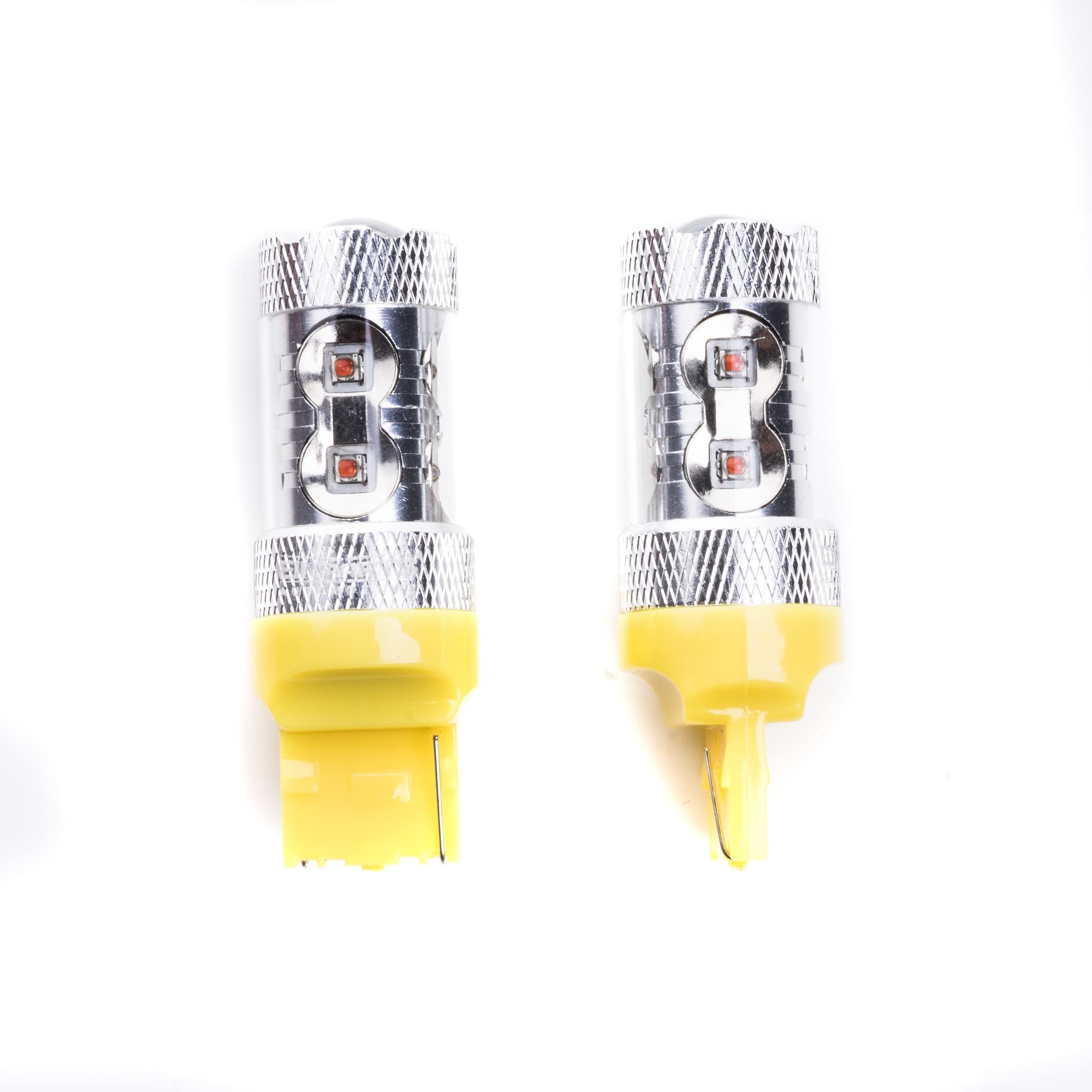 EinParts W21W LED Lampadine 1700-1800K (Arancia) 12V per Auto 10 x CREE LED XB-D LED, W3X16D