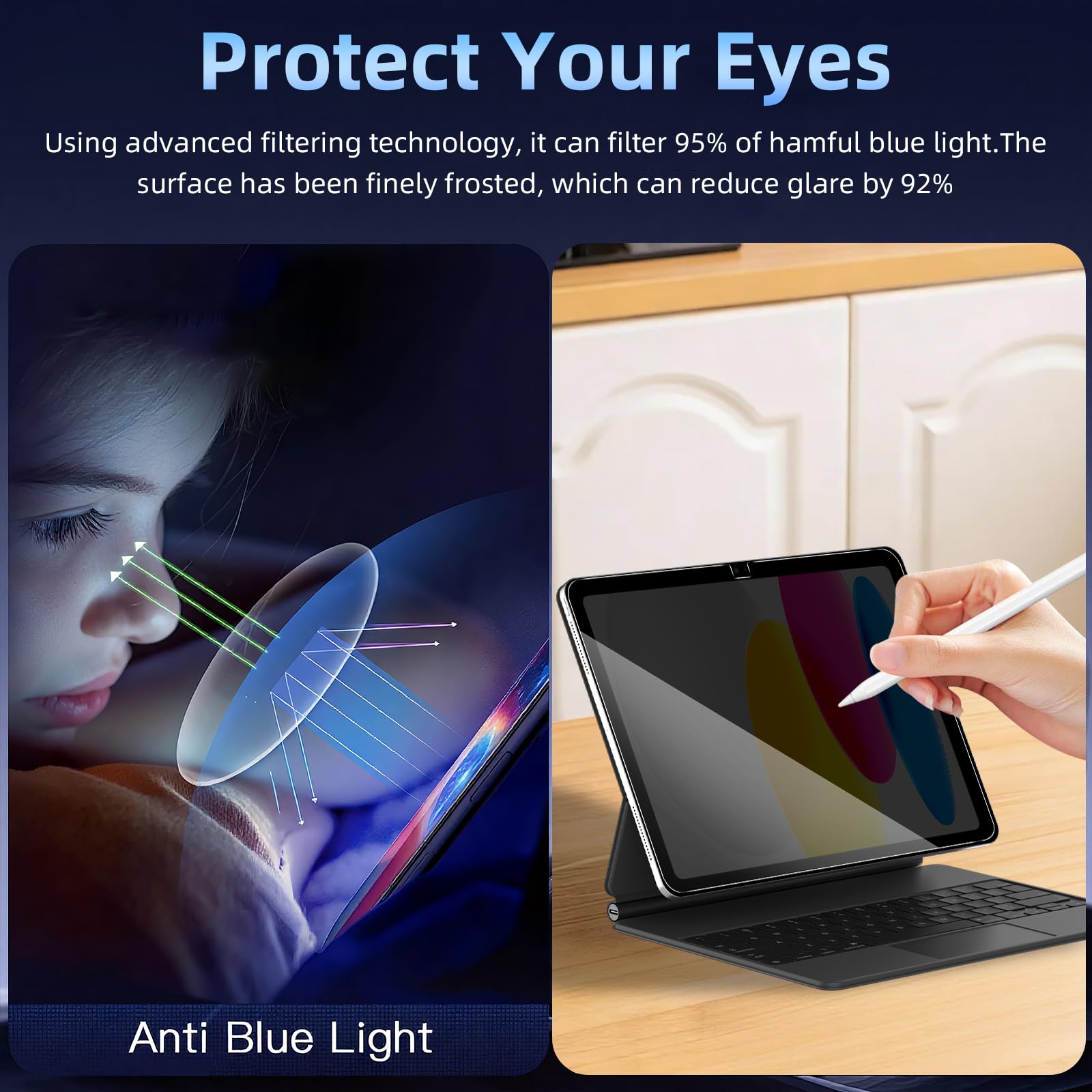 ZhuoFan Privacy Pellicola Protettiva per iPad (A16) 11a/10a Generazione (2025/2022), Vetro Temperato 9H HD AntiSpy, Pacco da 1