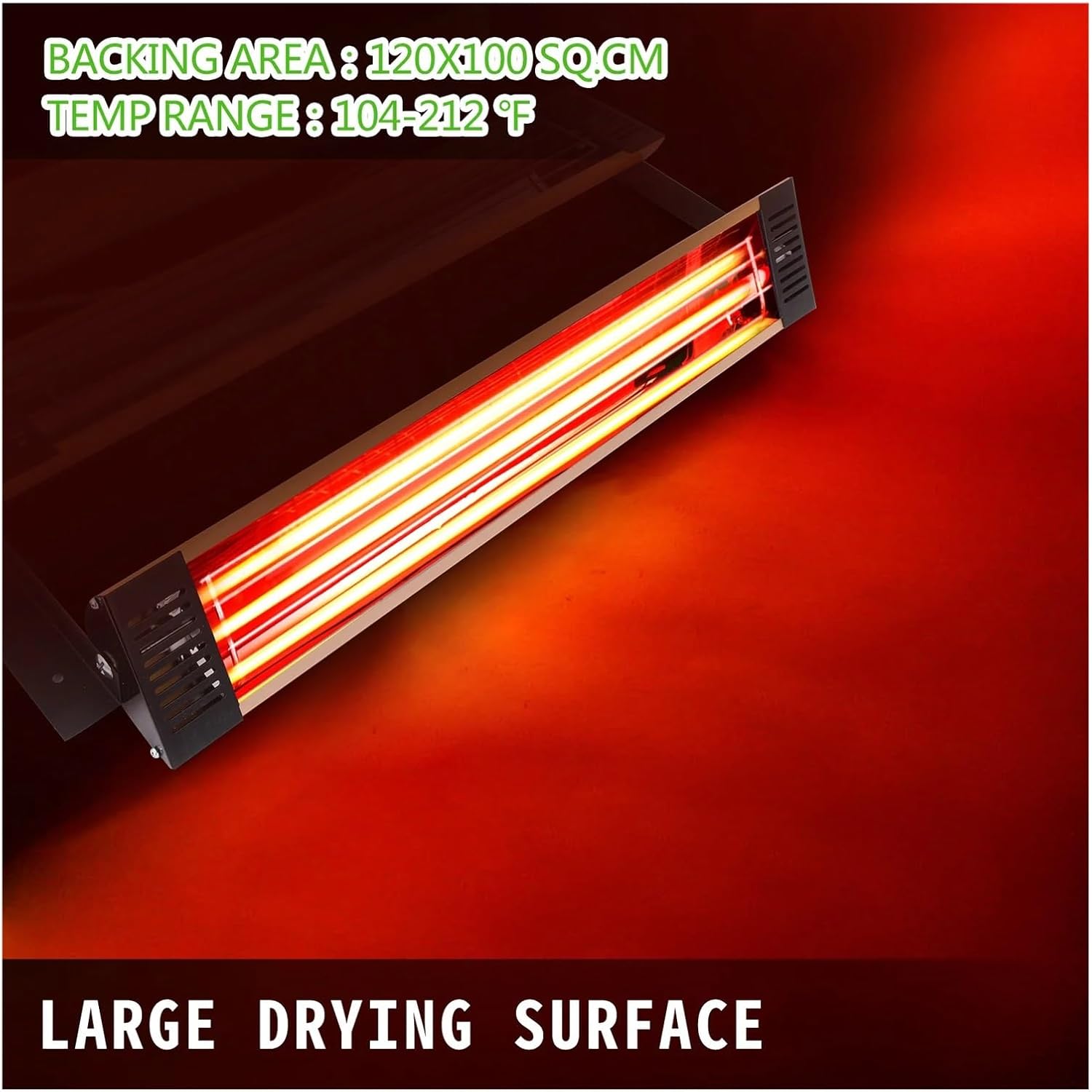 Paint Drying lamp, Paint Curing Lamp 3 Set Quick Drying sq.inch Baking Area Spray/Baking Booth Infrared Paint Heater