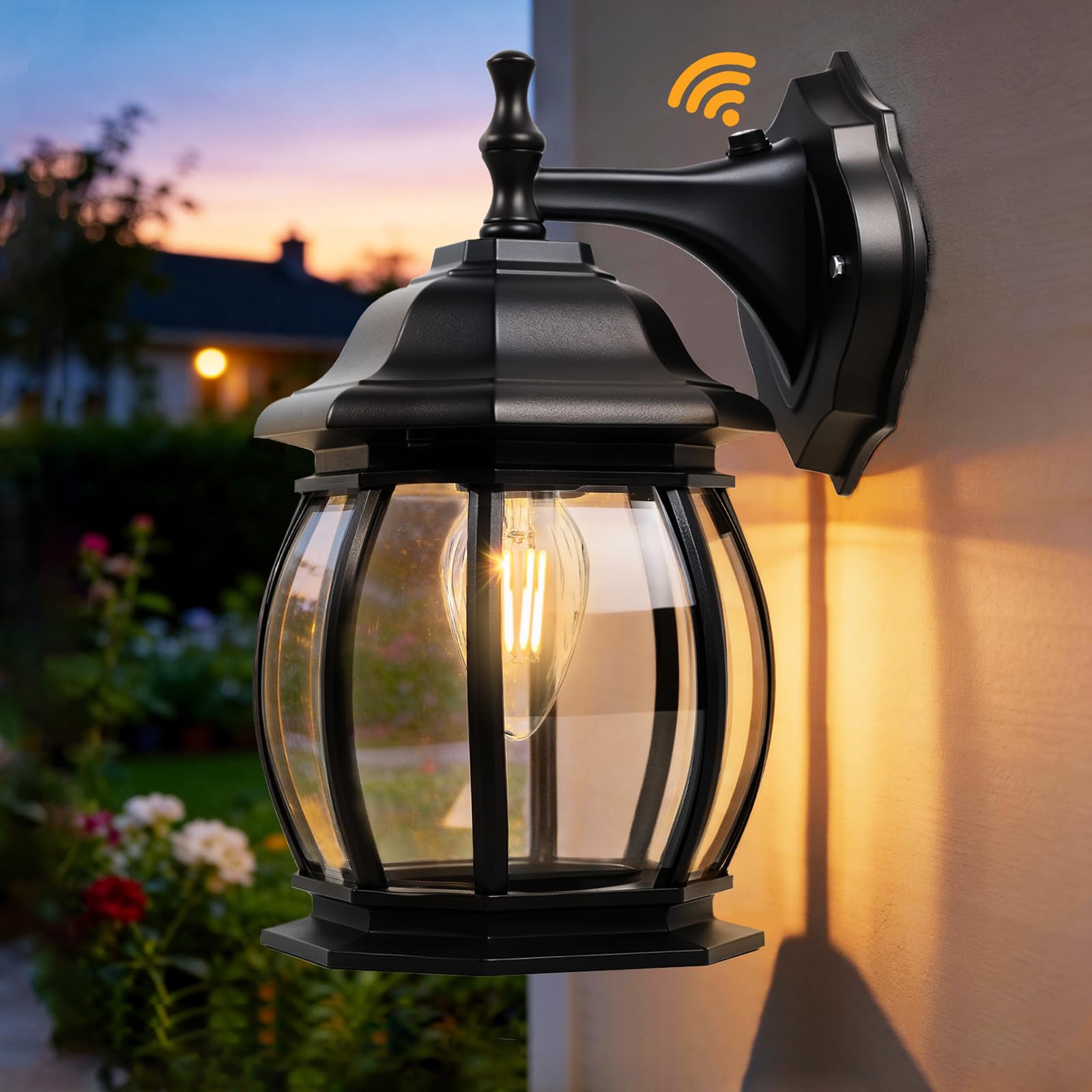 Spacelumen Dusk to Dawn Outdoor Wall Light Security Waterproof with Bulb