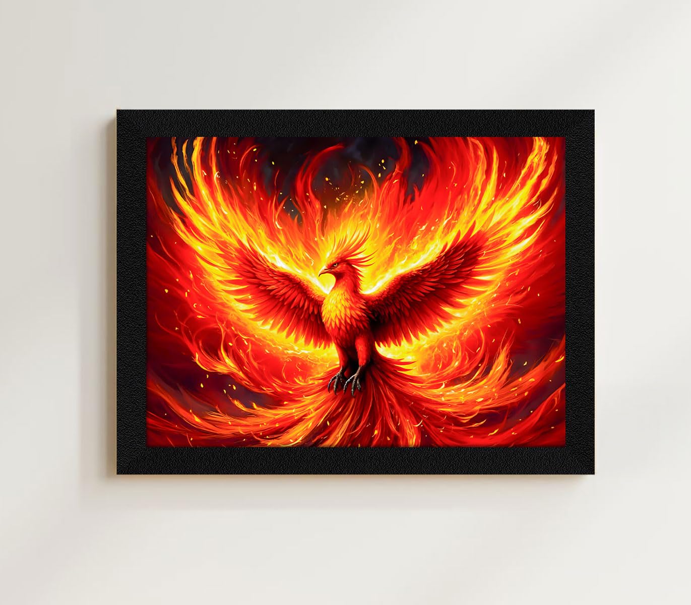 ArtX Canvas Phoenix Bird Picture As Per Vastu, Big Size Wall Art, Rising Phoenix Painting, Wall Decor, Multicolor, Nature, 10.0 X 13.0 inch, Set of 1-image-6