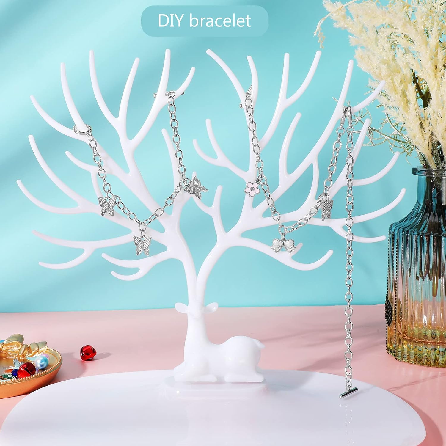 30 Pieces Bracelet Chains with OT Toggle Clasp Link Chains DIY Jewelry Making Round Link Bracelets for Girlfriend Wife Lover Mother(Silver) - Image 5