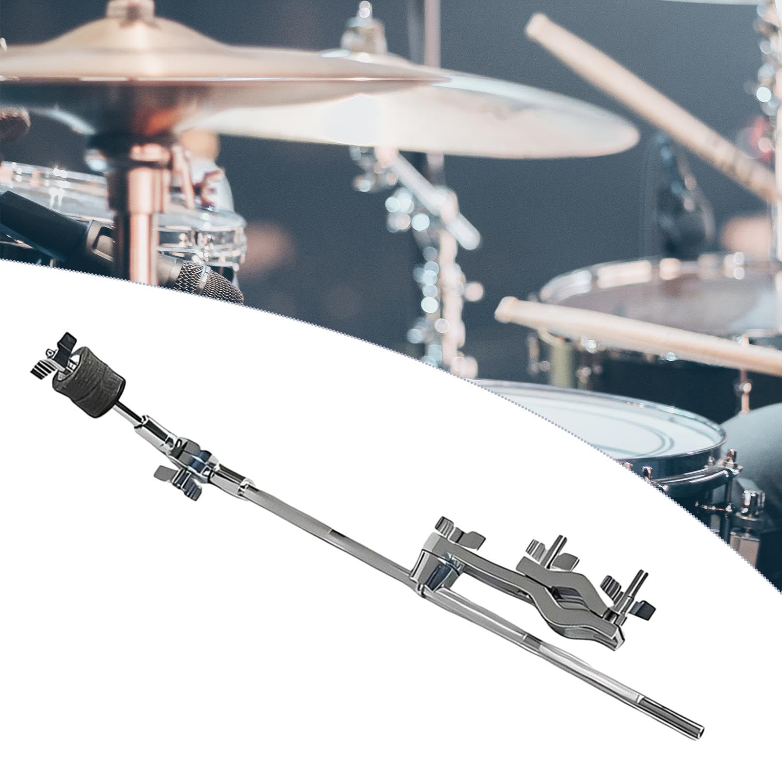F Fityle Bras de Cymbale Robuste avec Pince de Fixation Renforcée, Support Universel en Alliage d'Aluminium, Résistant et Polyvalent, Professionnel, Installation Facile, Pied d'Extension Réglable