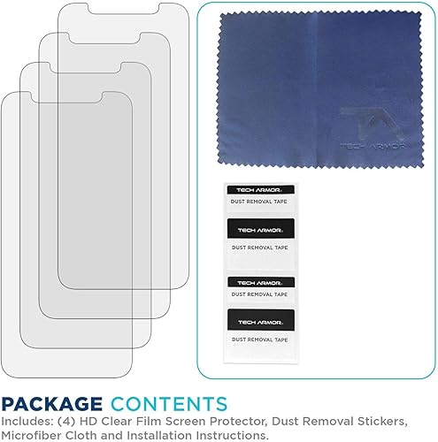 Vista 28 de Tech Armor Protector de pantalla para iPhone 15 Pro de 6.1 pulgadas, película transparente HD, máxima protección de pantalla, claridad cristalina