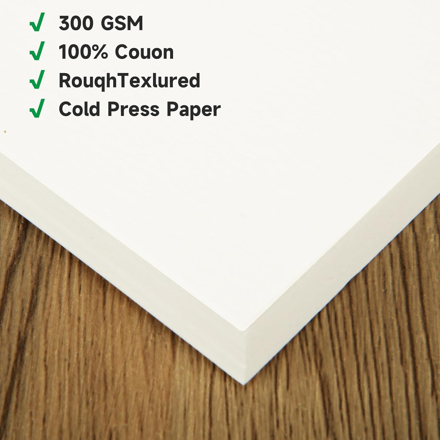 FVIEXE 300 Sheets 5x7 Watercolor Paper, 140lb/300gsm Cold Press Water Color Paper Bulk Textured Cotton Drawing Paper, Art Supplies for Artist, Watercolors, Acrylic Painting