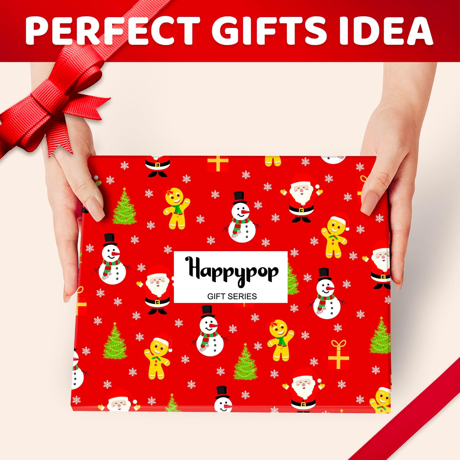 HAPPYPOP Christmas Socks for Kids Teens - Unisex Xmas Gift Ideas, Stocking Sock 4 Pack - Image 7