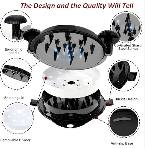 Miniatura 2 de Herramienta trituradora de pollo Twist Pro - Trituradora de carne grande para pechuga de pollo, cerdo desmenuzado, carne de res con picos de acero