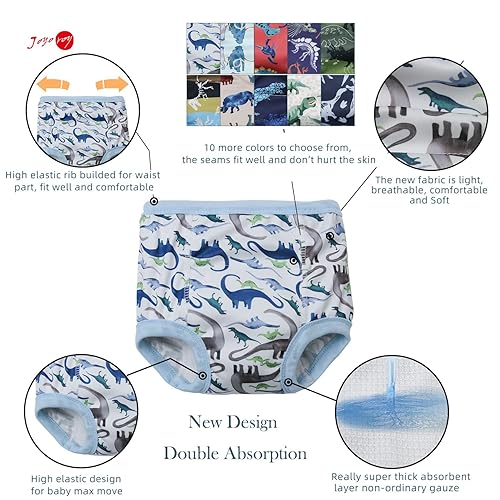 Miniatura 2 de Joyo roy 10 piezas 6T - Ropa interior para niños pequeños, pantalones de entrenamiento para ir al baño, ropa interior de entrenamiento para ir al