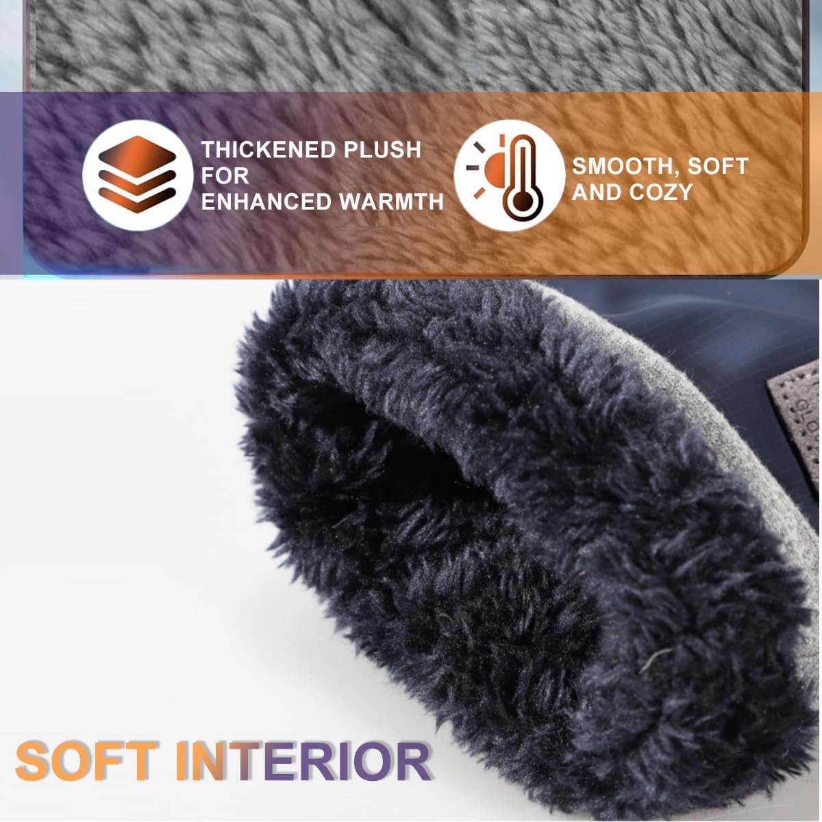 Winter Thermal Glvoes for Men Women Windproof Ski Snow Cold Weather Thermal with Touchscreen Finger for Running Driving Cycling Hiking - Image 6