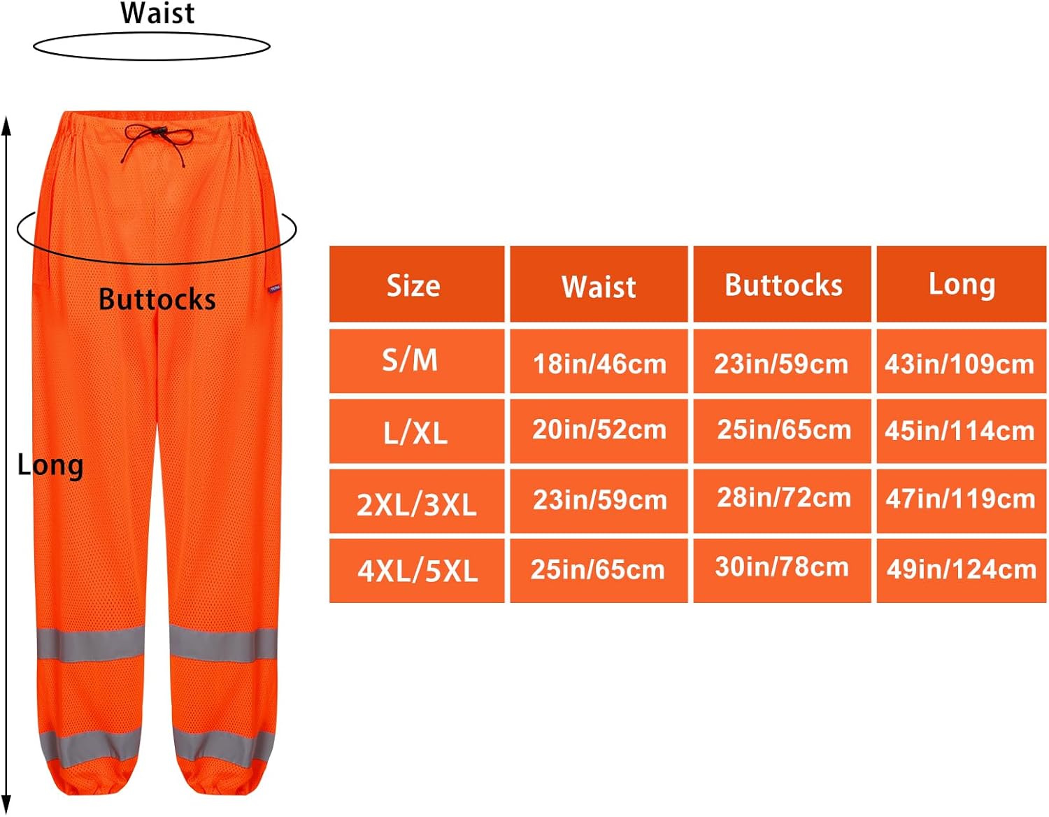 A-ASFETY High Visibility Reflective Traffic Safety Work Mesh Road Pants - Image 3