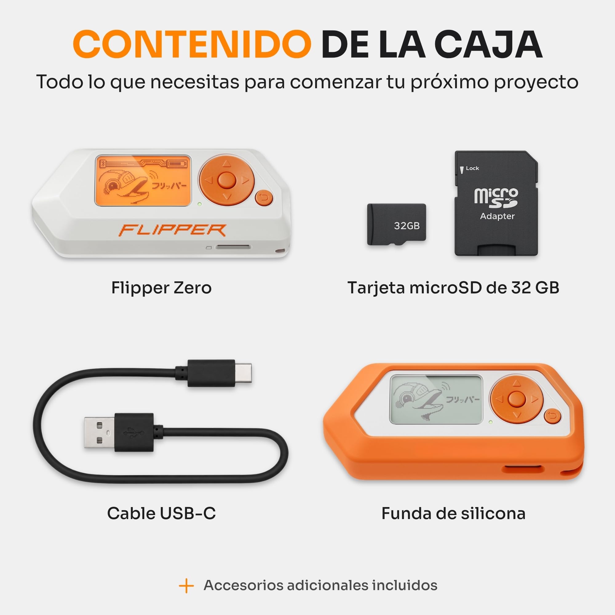 Flipper Zero Essentials Kit - Flipper Zero | Funda de Silicona | Tarjeta MicroSD de 32 GB | Dispositivo Multifunción Portátil para Entusiastas de la Tecnología