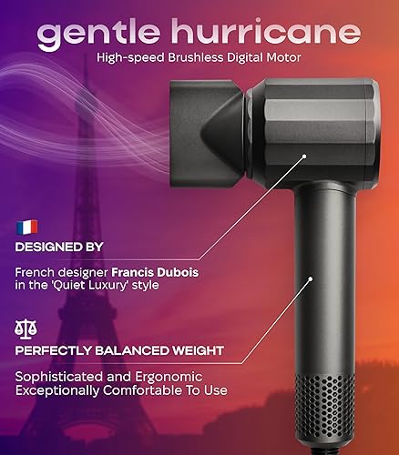 Miniatura 3 de Secador de pelo iónico para mujeres y hombres, motor profesional de alta velocidad de alta calidad de 110,000 RPM, 1600 W de potencia, iones
