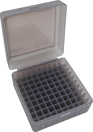 Miniatura 3 de MTM 243 Caja para 100 municiones redondas de rifle, con tapa, para calibre .308 Win, velocidad 22-250., Transparente, M