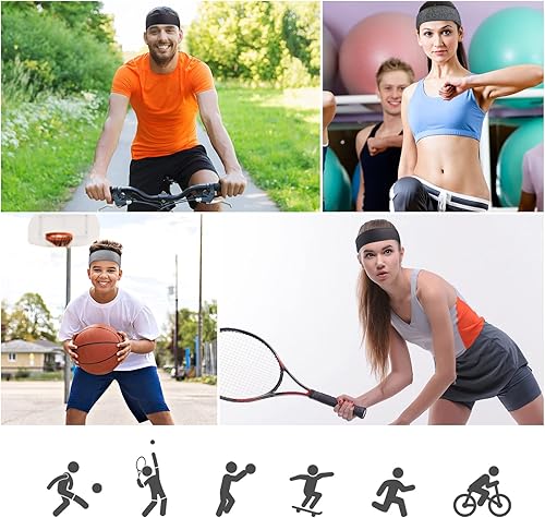 Miniatura 17 de 12 diademas deportivas unisex para baloncesto, correr, tenis, karate, atletismo, ajuste seco
