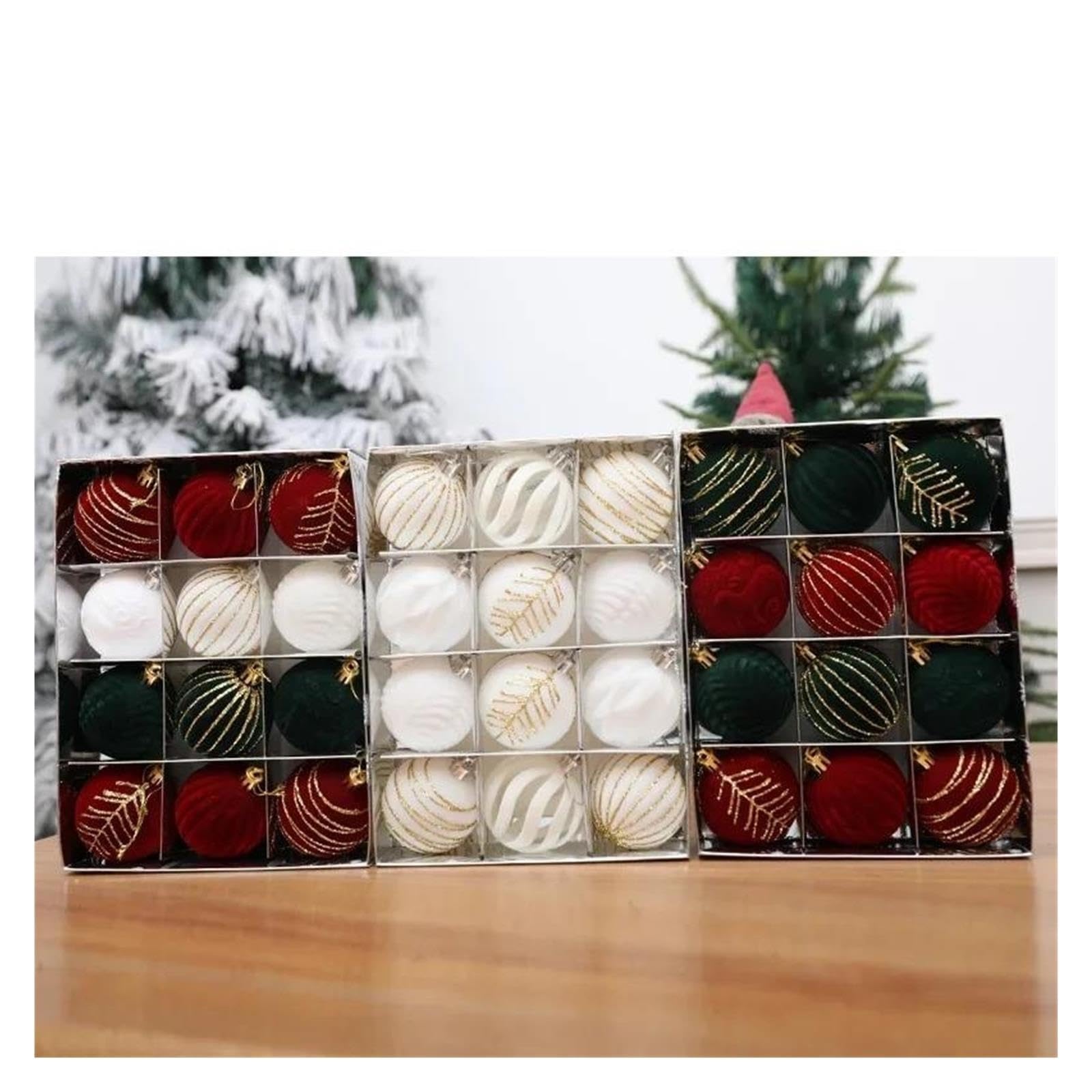 Boules de Noël, Multicolores, 6 cm, Flocage
