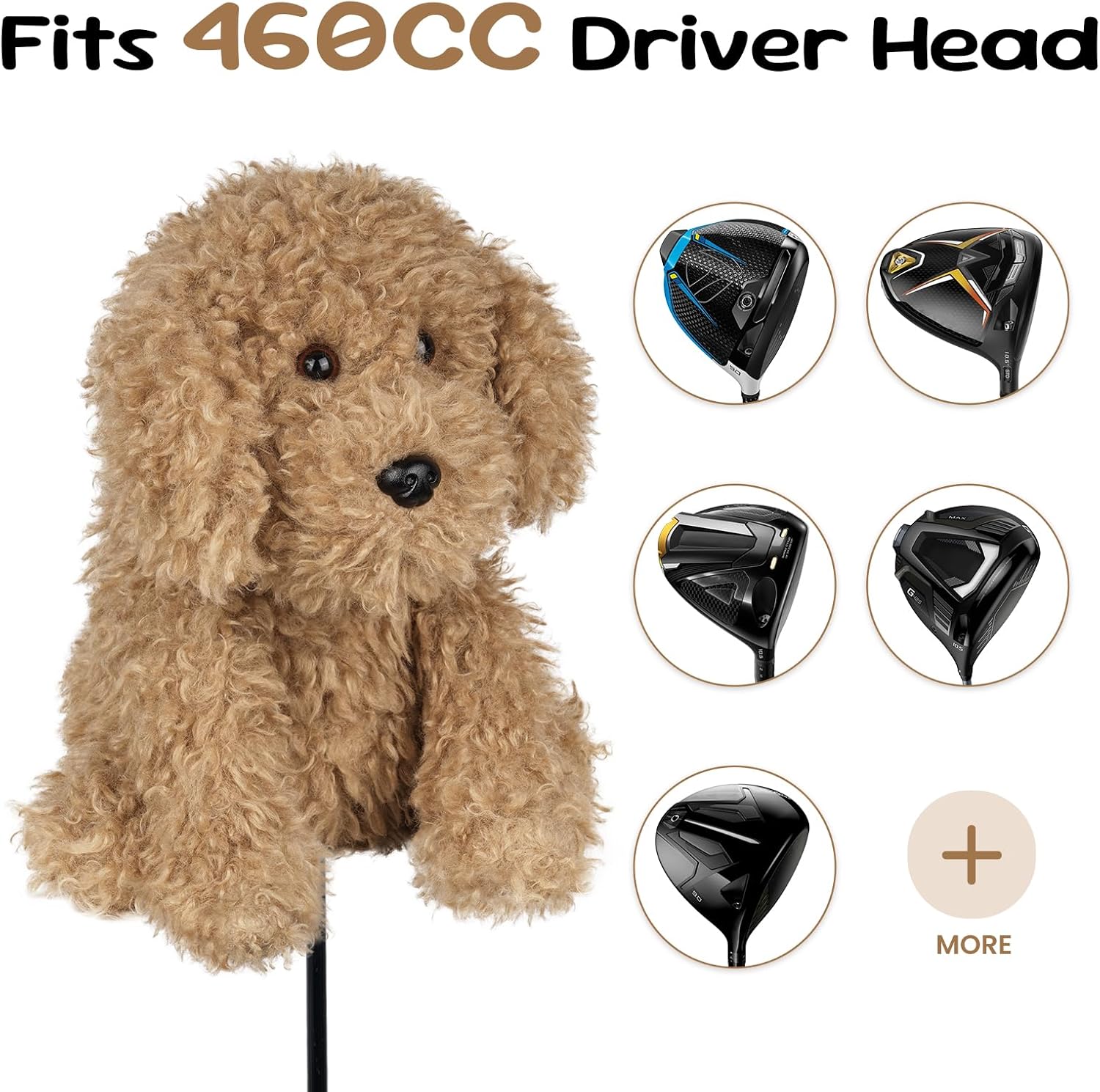 Craftsman Golf Club Cover Poodle Driver Headcover Dog Driver Head Cover Plush Material Funny Golf Head Cover Golf Gift