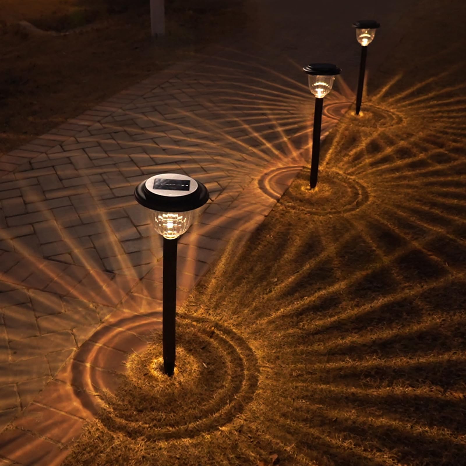 ☆翌朝まで長持ち点灯する!! ガーデニングライト 3個組ホワイト