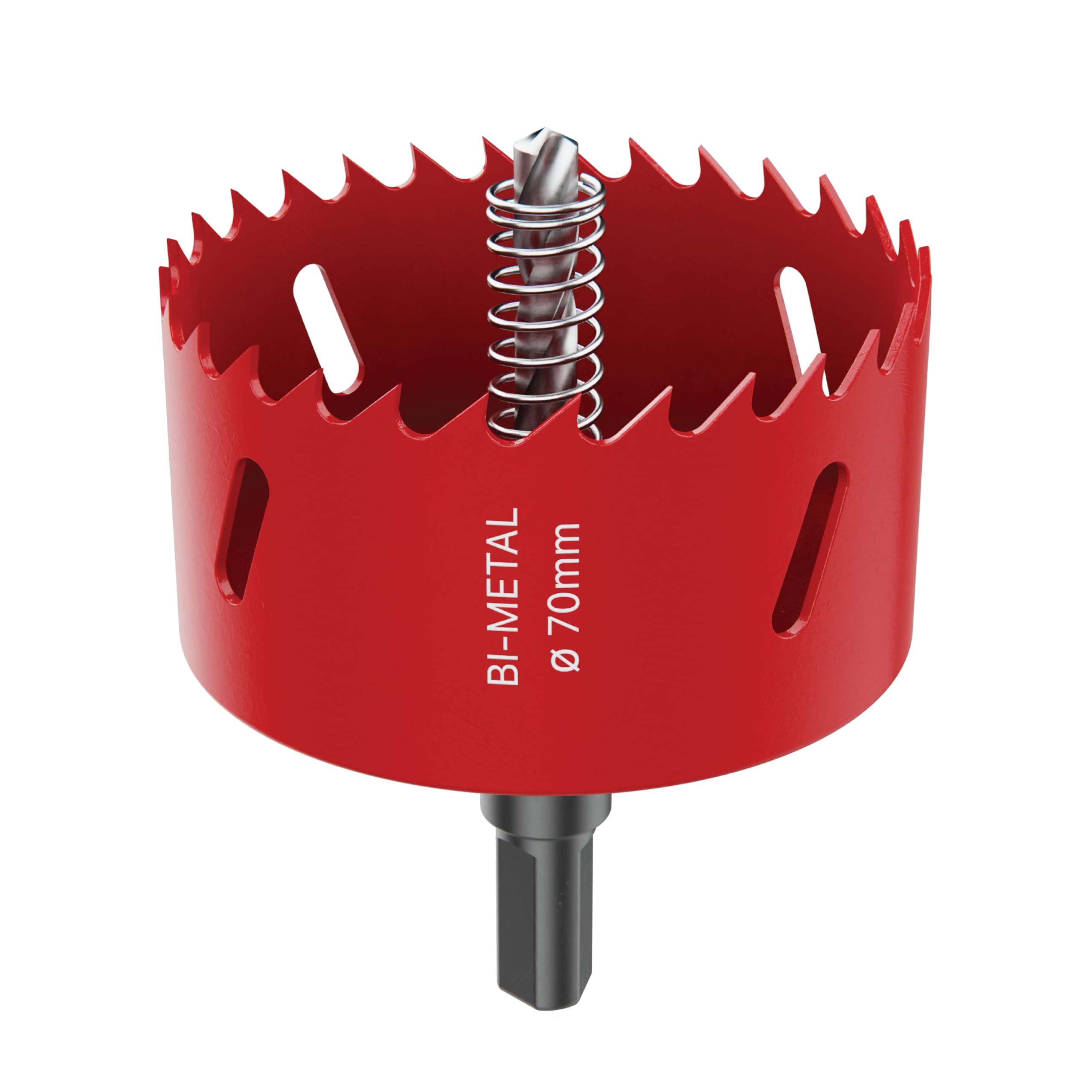 DURI Bi-Metal Hole Saw with Arbor and Pilot Bit - Smooth Fast Cutting for Wood, Plywood, Plastic, Drywall, Thin Metal Sheets, and More | Ideal for Ceiling Light Installation and DIY Projects (70mm)