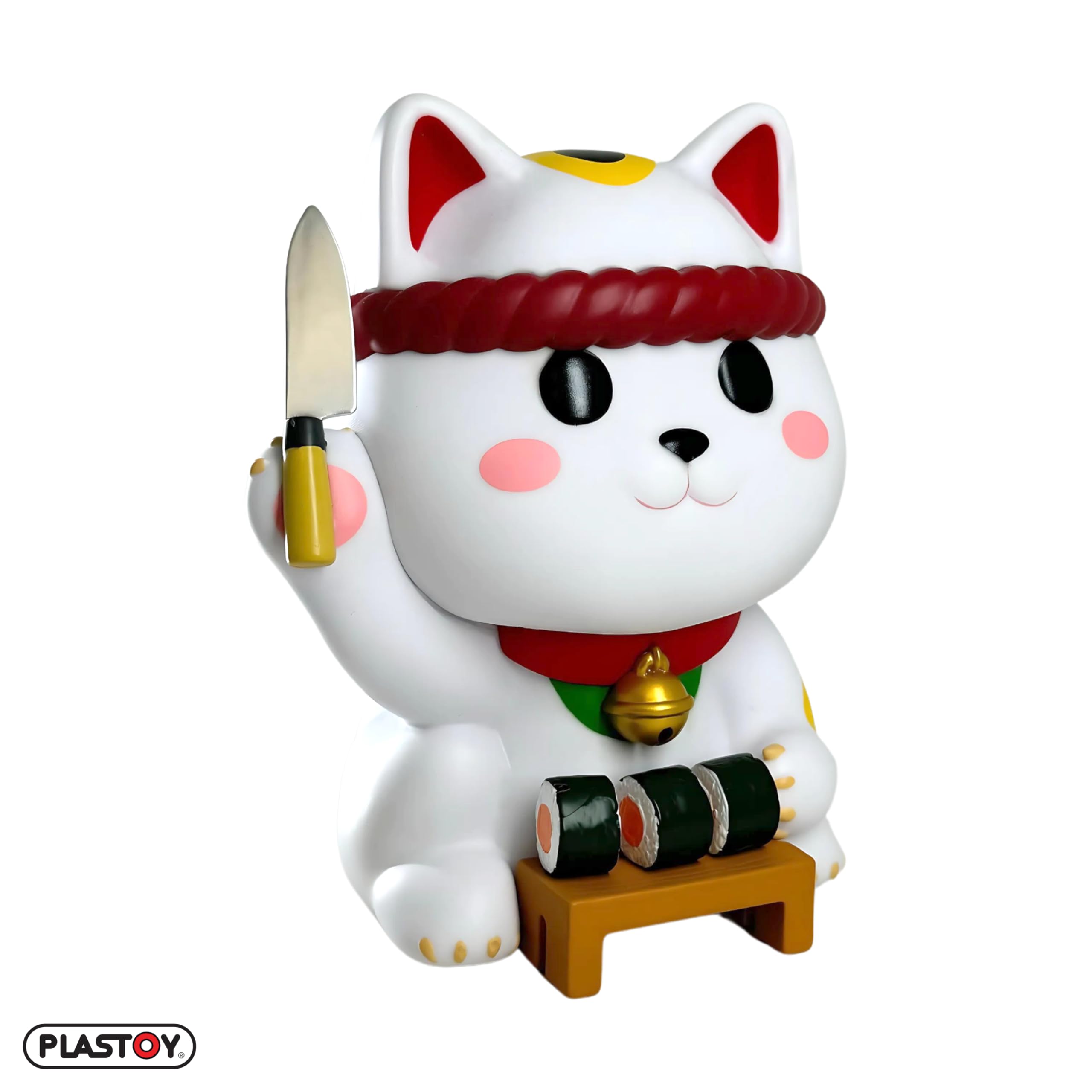 Plastoy Mogu Pets Figurine Maki Manekineko - Résine - 15 cm
