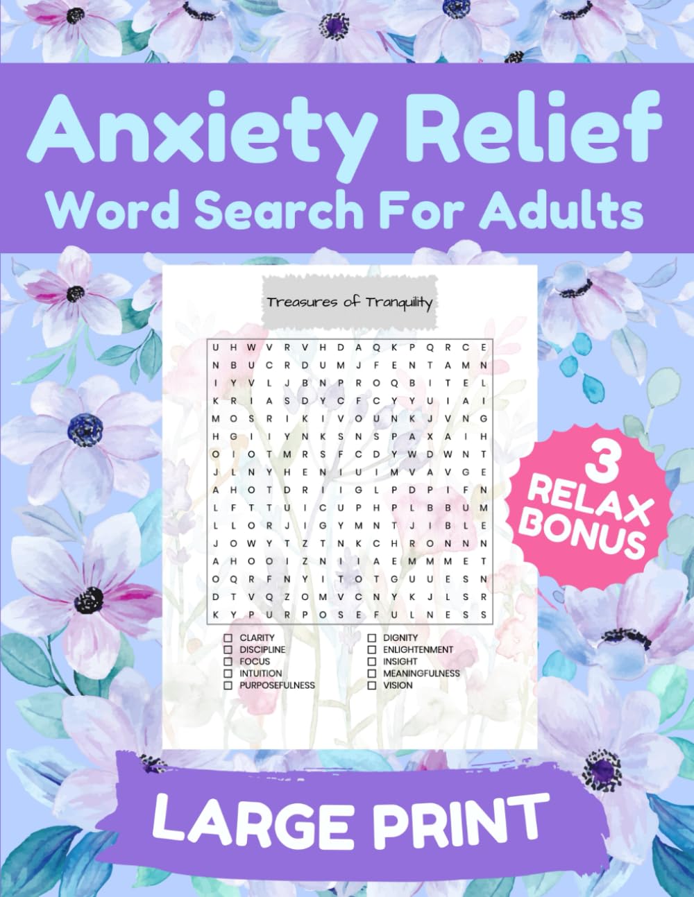 Anxiety Relief Word Search for Adults: 88 Calming Brain Games | Embrace Peaceful Mindfulness