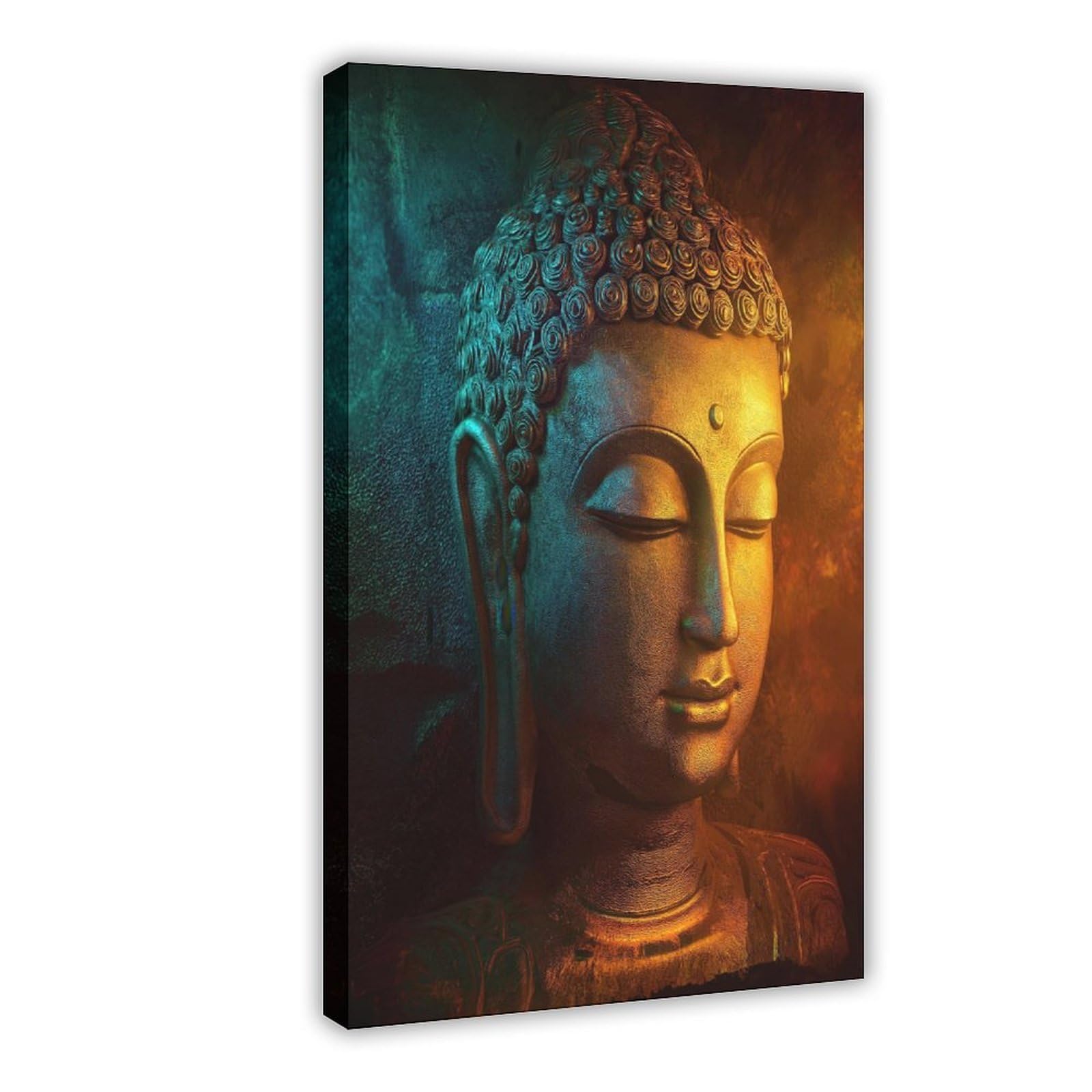 Pyberon Buddha Statue Poster Art Canvas Poster Bedroom Decor Landscape Office Room Decor Gift 24" L X 36" W