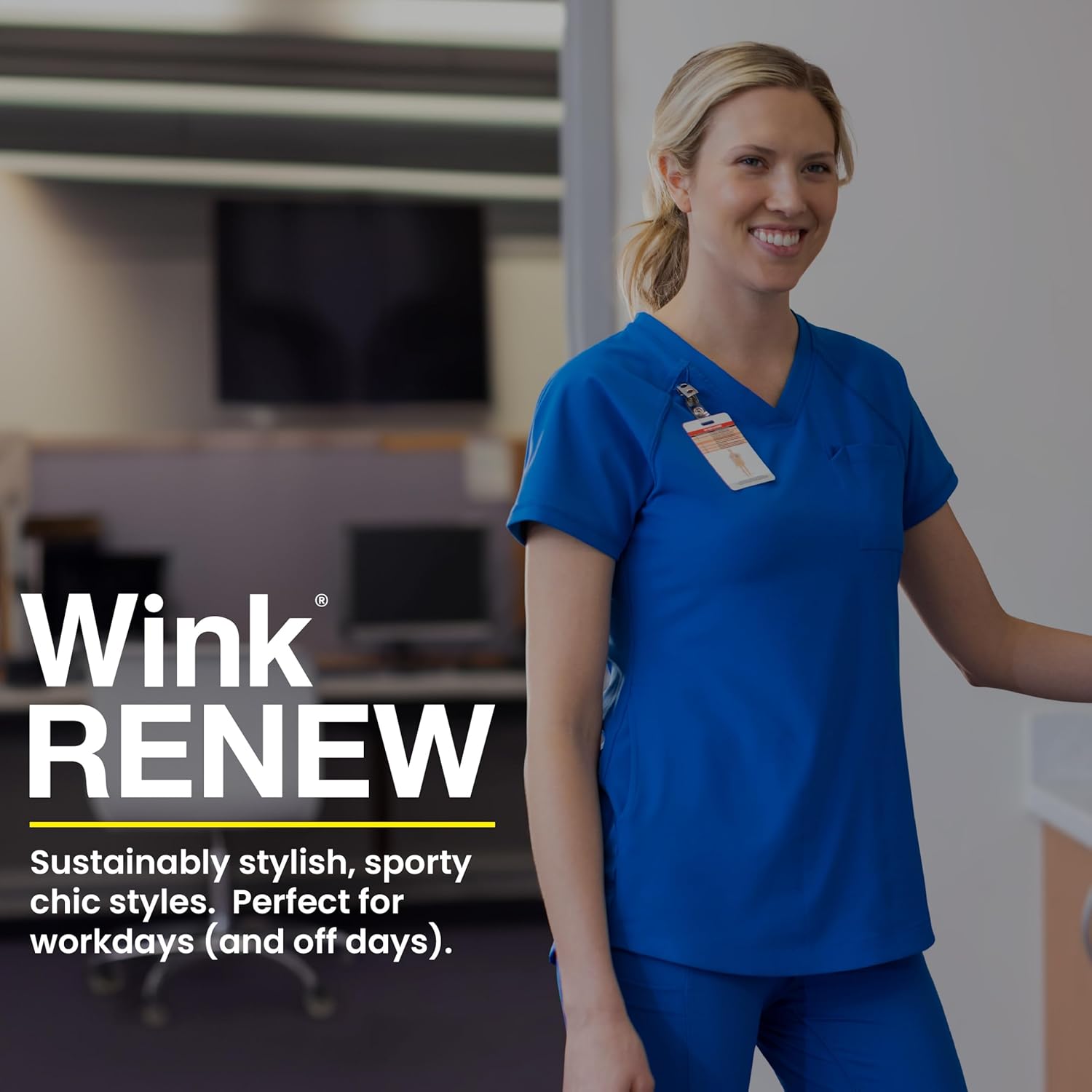 WonderWink Womens Women's Yoga V-Neck Scrub Top - Image 4