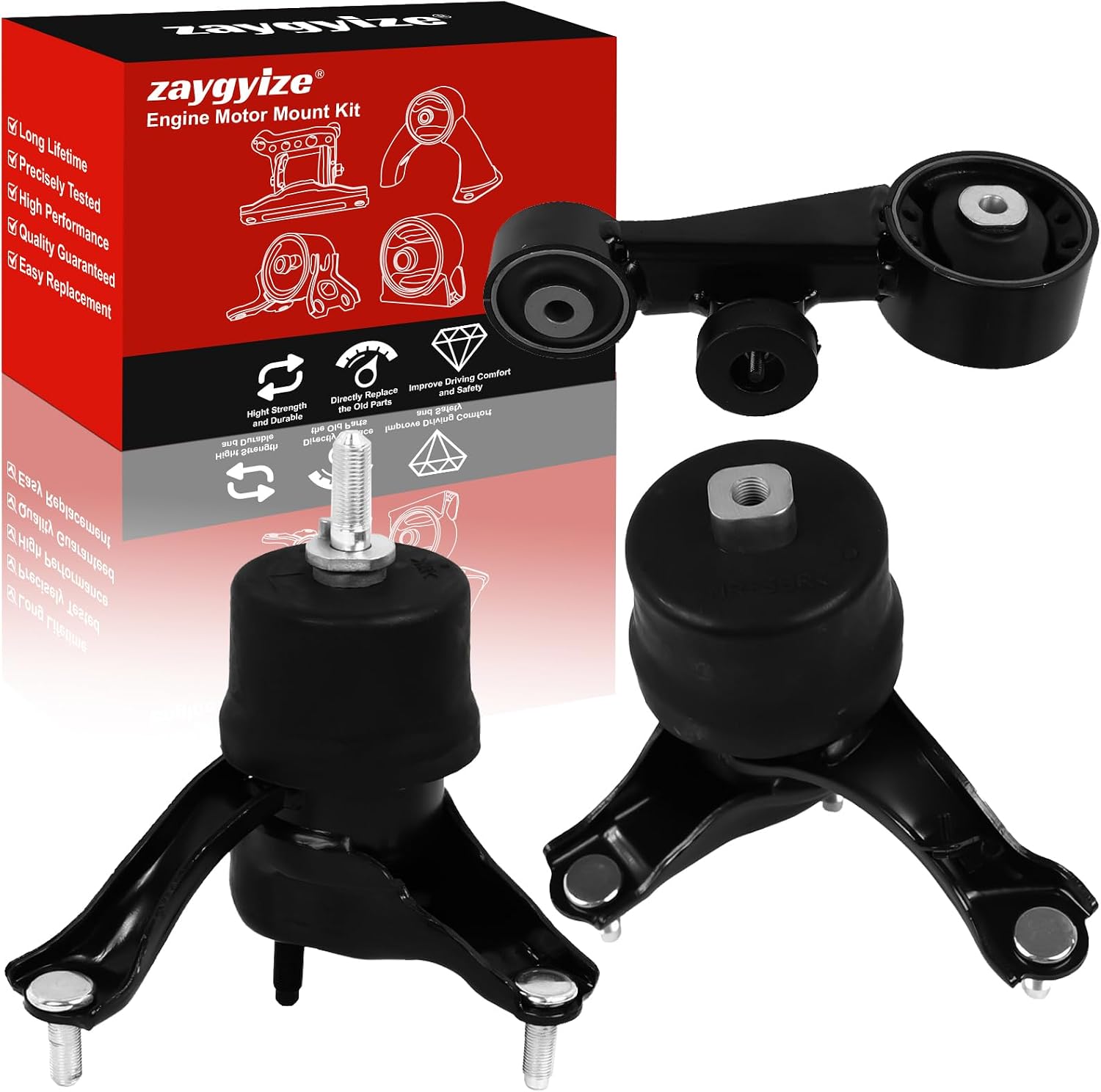 3Pcs Engine Motor Mount and Transmission Mount Compatible with Lexus ES350 2007-2012 V6 3.5L ,Replacre OE A4288,A62036,A62060