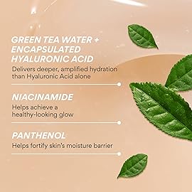 innisfree Green Tea Seed Hyaluronic Serum with Panthenol and Niacinamide, Korean Face Serum for Hydration and Glow