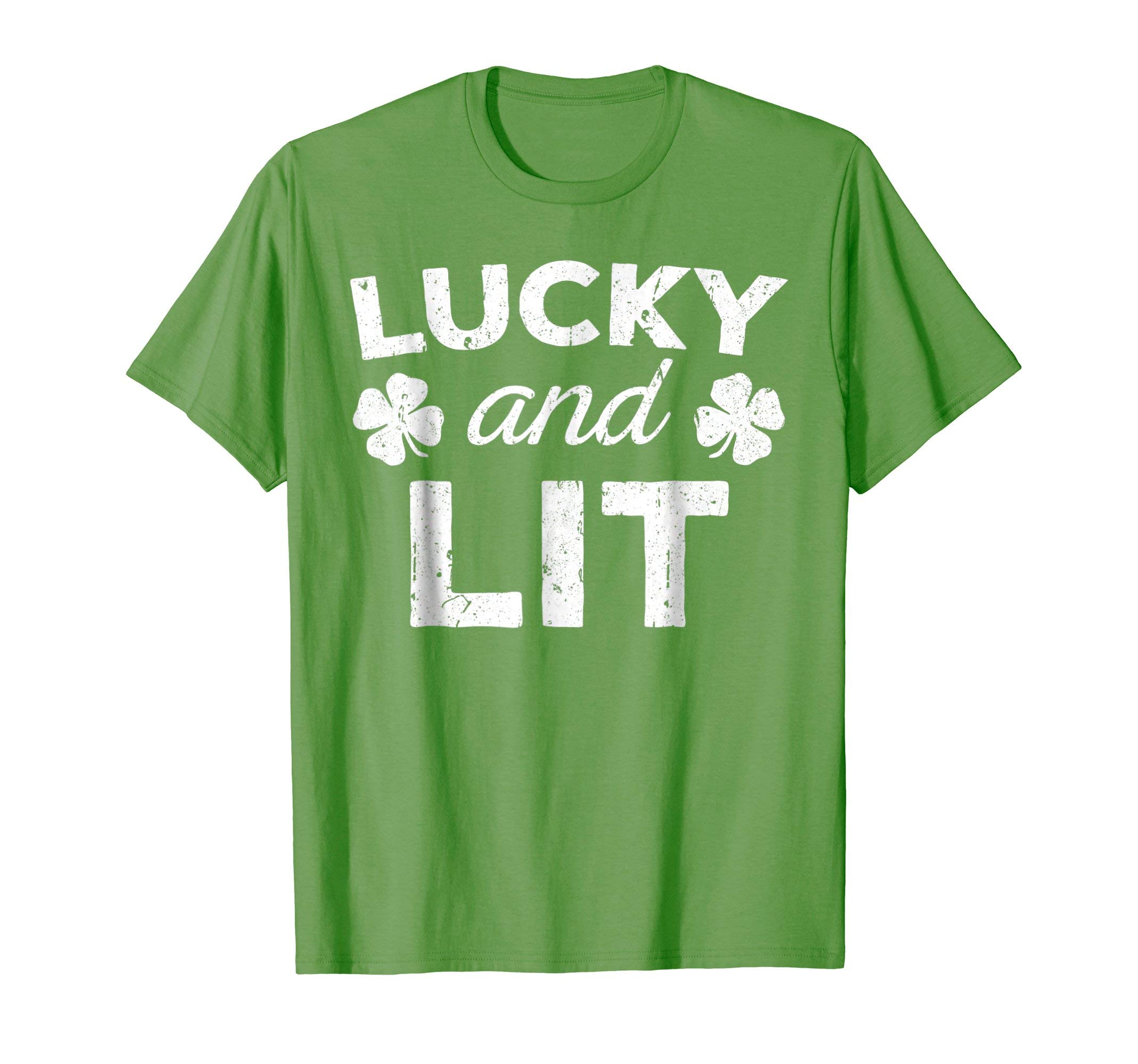 Lucky And Lit T-Shirt St Patrick Day Shirt T-Shirt