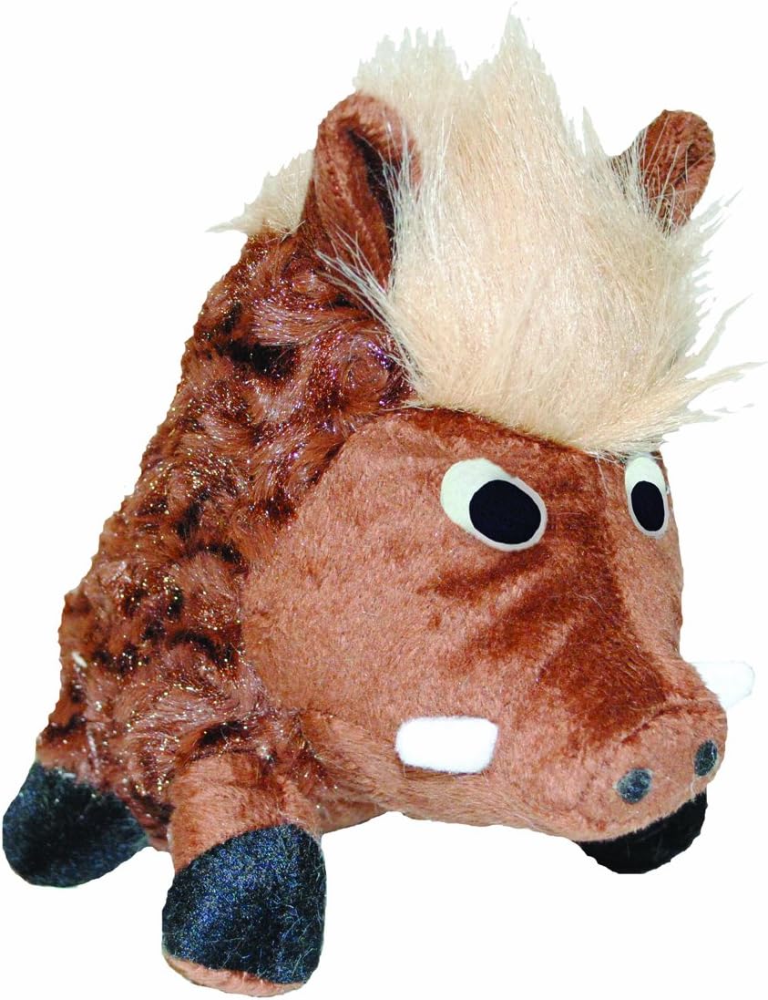Patchwork Pet Swirl Warthog 14-Inch Squeak Toy for Dogs