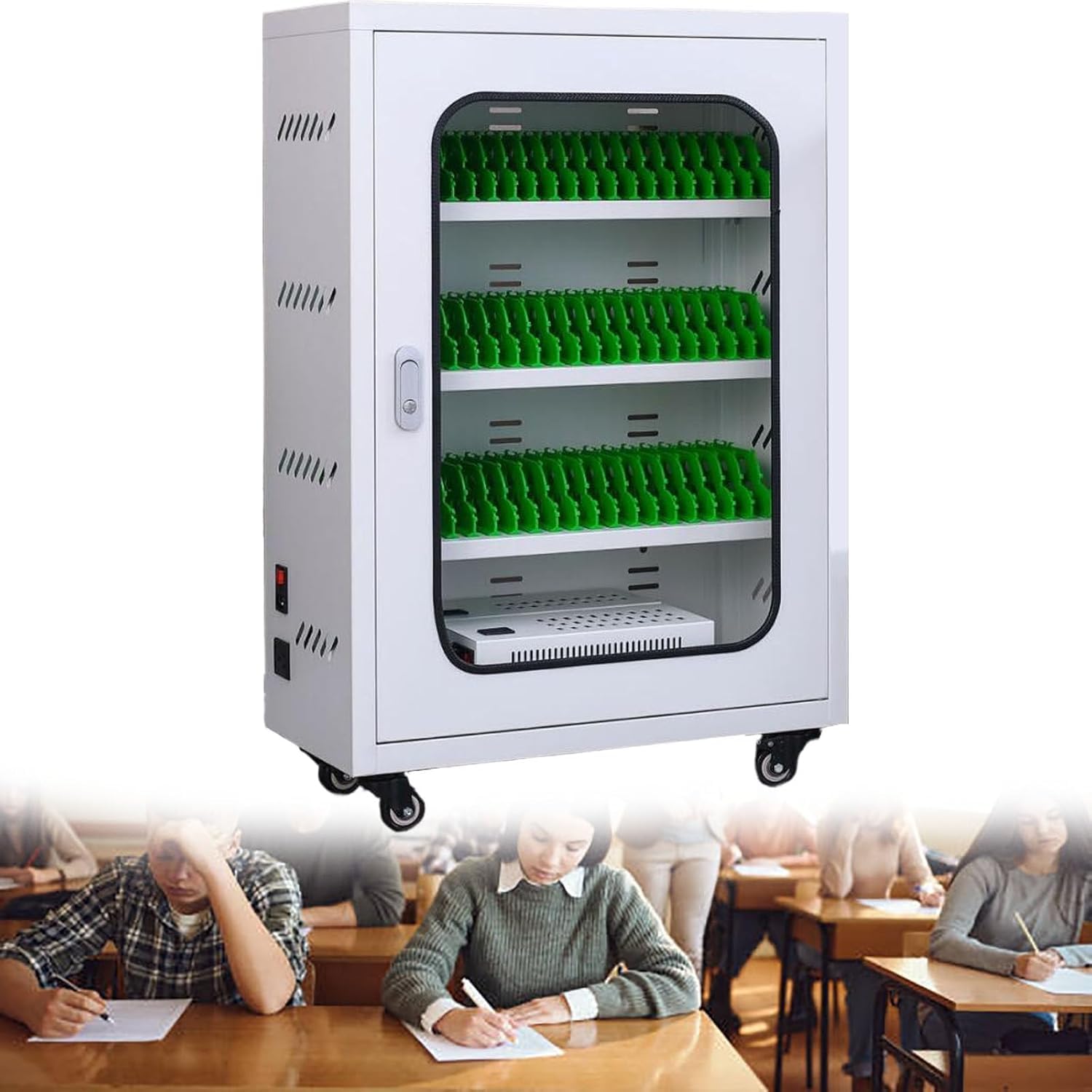 GTHTUHFD 50-Slot Usb Charging Station For Cell Phones Rechargeable Mobile Phone Storage Locker For Schools Churches Airports - Secure & Convenient Charging Solution,50slots