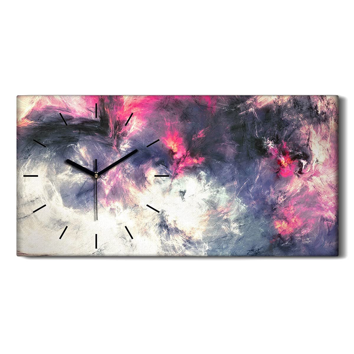 Horloge sur Toile sans bruit de tic-tac tableau moderne abstrait artistique mural salon
