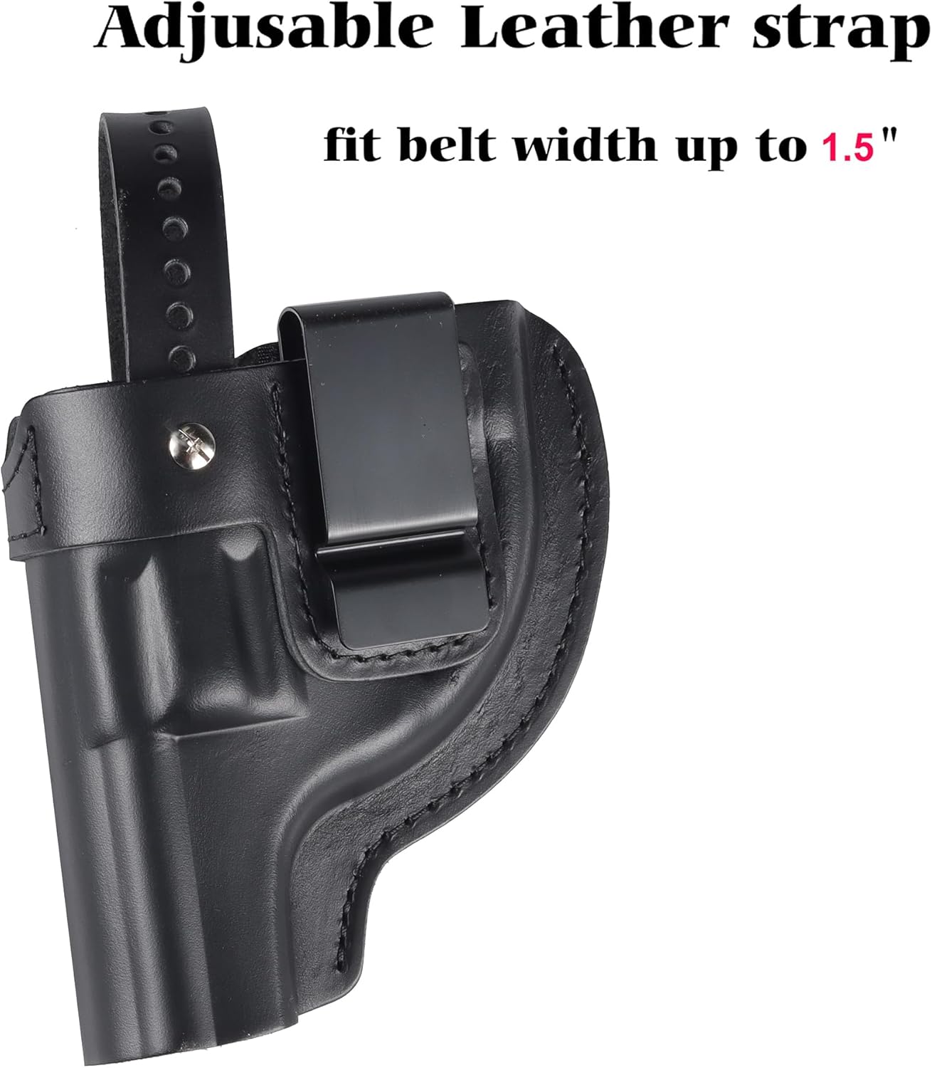 OWB Leather Revolver Holster Fits .38 Special & J Frame Revolvers for Taurus 327/605/856/905 fits S&W 360PD/442/637/640/642 and SP101. Available in 2"/2.25", 2.5"/3" Barrel Options Outside The Belt