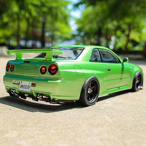 Miniatura 4 de Goolsky Killerbody 48646 (R34) Carrocería terminada para 1/10 Coche de carreras RC de turismo eléctrico DIY (Verde)