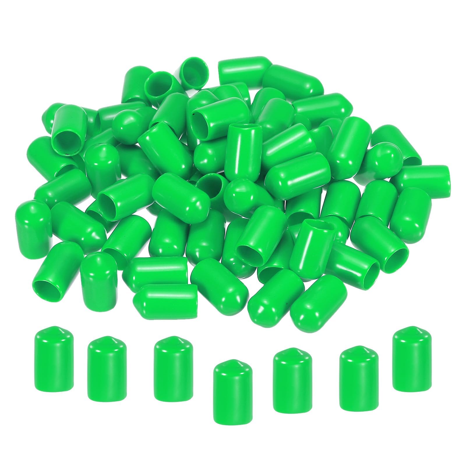 Embouts en caoutchouc souples de 8 mm couleur vert protecteurs filet