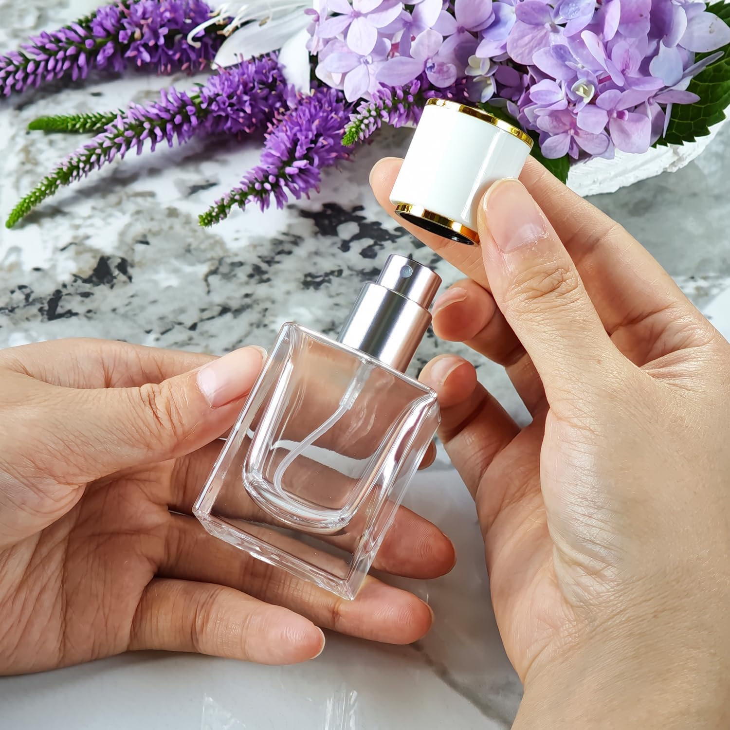2 Pack 30ml/1 Oz Glass Spray Perfume Bottle Atomizer,Empty image 4