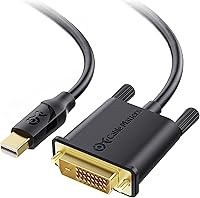 Vista 1 de Mini DisplayPort a cable DVI 6 patas Negro