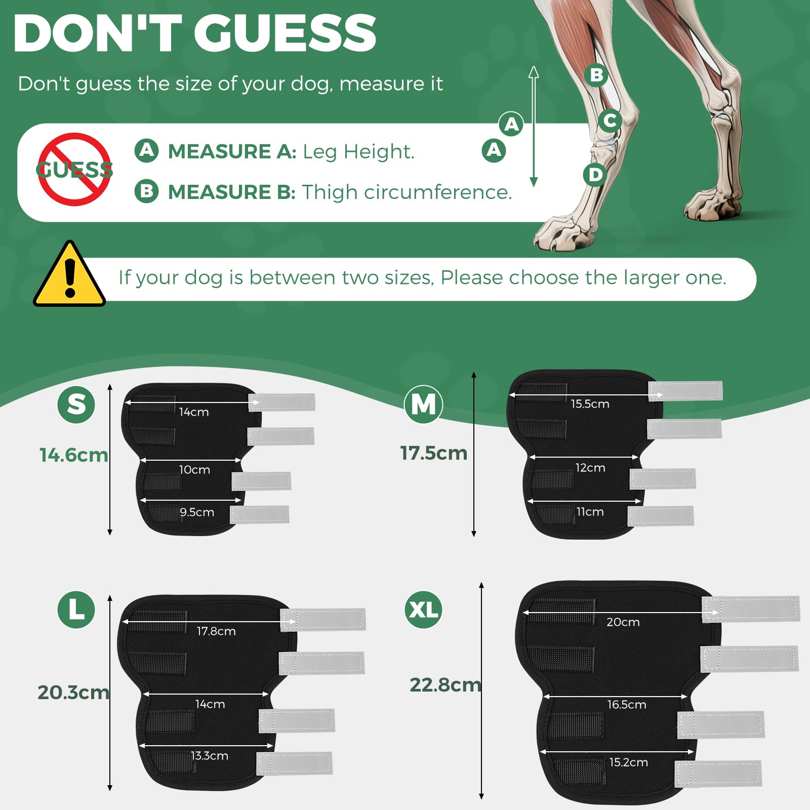 OHCOZZY Dog Rear Leg Brace 2Packs with Reflective Straps, Leg Splint Provides Joint Support and Against Lick - Image 3