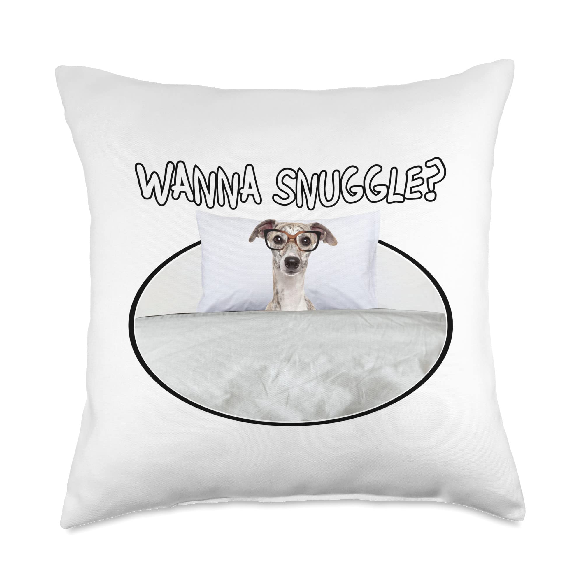 dog with glasses pillow