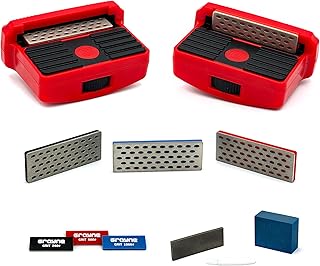 Grayne 8-Piece Set Professional Ski and Snowboard Edge Tuner Kit with Diamond Files, Gummy Stone, Bag - Sharpener Tool