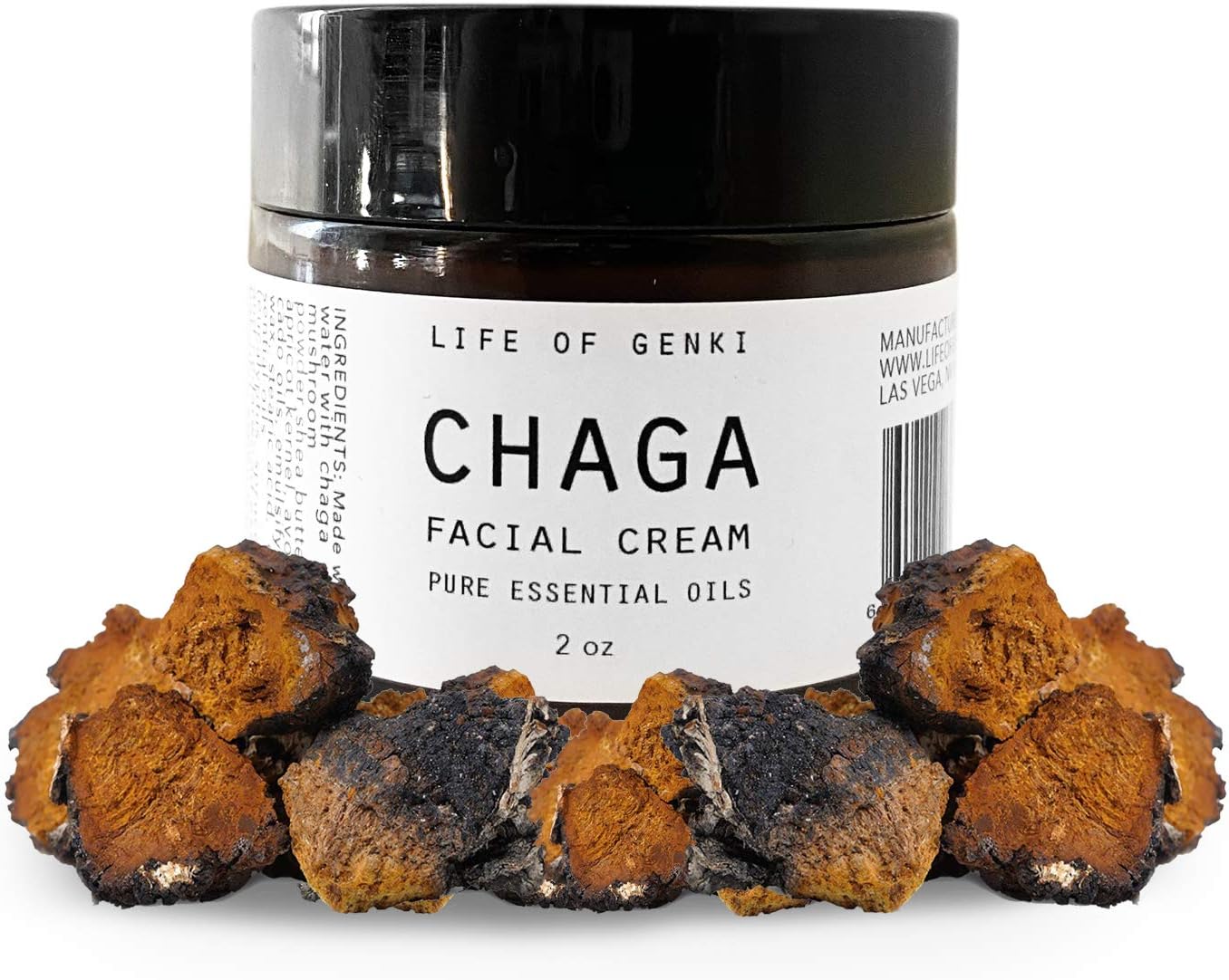 Chaga mushroom all natural Facial Lotion 2oz MADE IN USA Cedarwood scent Shea Butter Moisturizers face cream store elasticity antioxidant paragons free