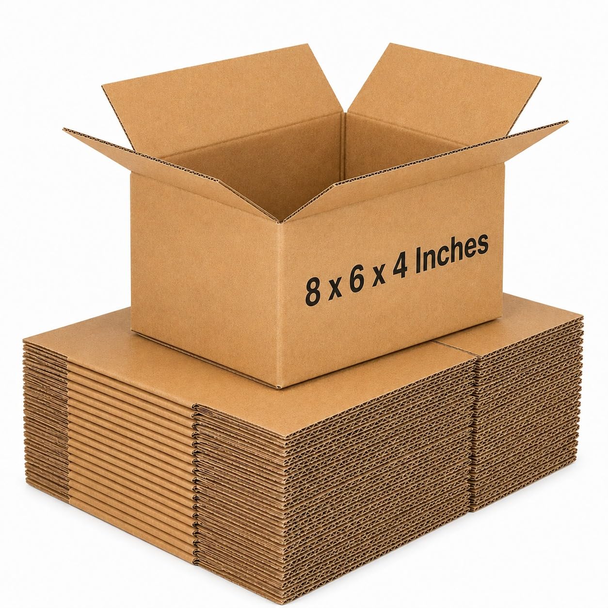 50x Single Wall 8"x6"x4"Inches (20x15x10cm) Small Parcel Size Cardboard Mailing Cartons/Postal Boxes,Corrugated Kraft Cardboard Boxes for Shipping,Online Business, Bulk Discount Price