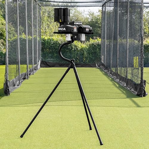 FORZA V90 Twin Wheel Cricket Bowling Machine | 90mph Speed, Dynamic Swing & Spin – Optional Auto Feeder (Velocity Balls (12 Pack), Mains & Battery Cable (No Battery), with Automatic Feeder)